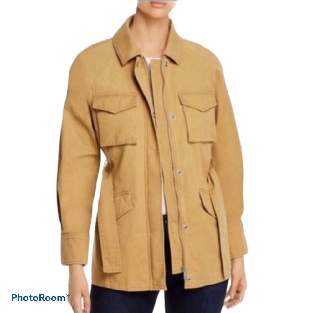 7 for all Mankind belted utility trench jacket